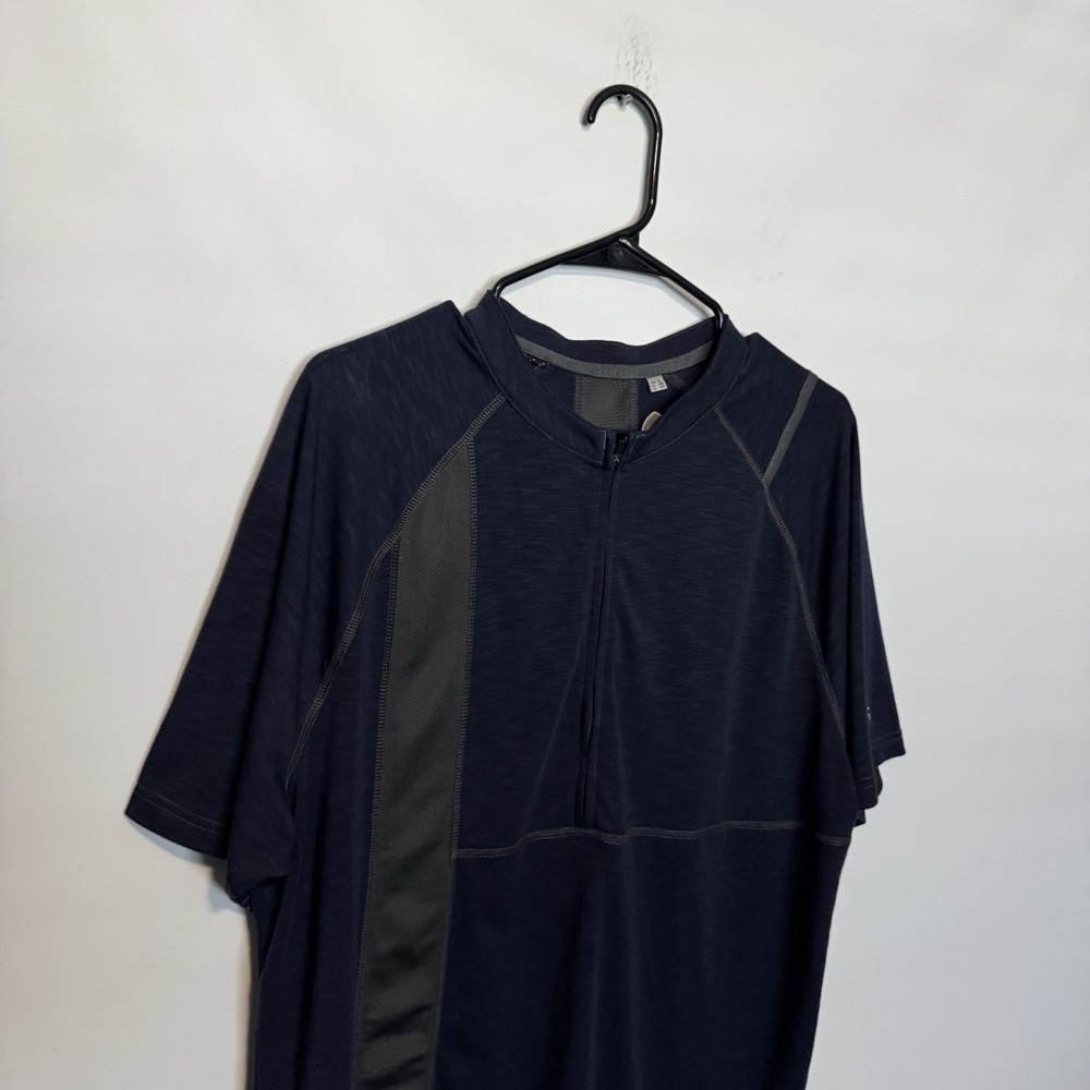 Club Ride Cycling Jersey Mens XL Navy Blue Half Zip Pullover Stretch Performance - Picture 2 of 11